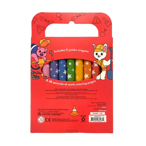 Work Zone Carry Along Coloring Book - OOLY