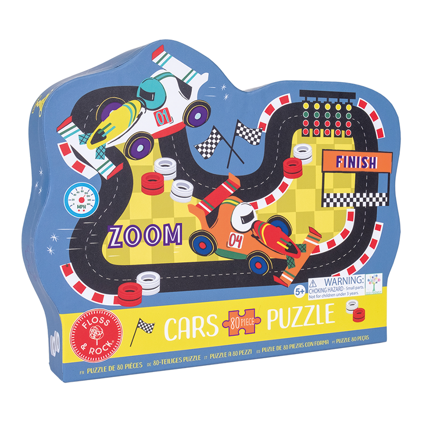 Cars Race Track 80 Piece Puzzle - Floss and Rock