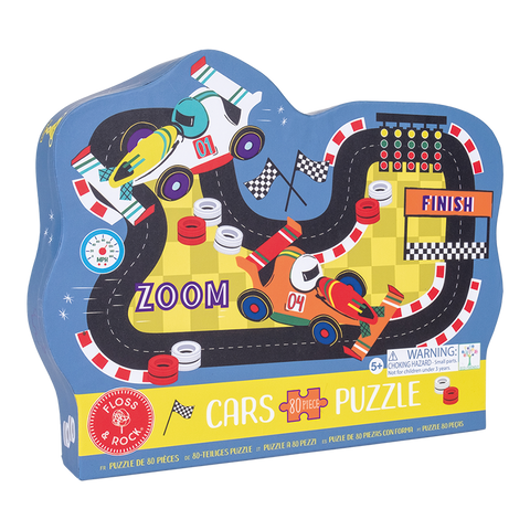 Cars Race Track 80 Piece Puzzle - Floss and Rock