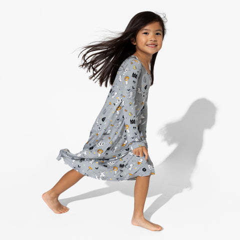 Casper Halloween Bamboo Girls Dress - Bellabu Bear