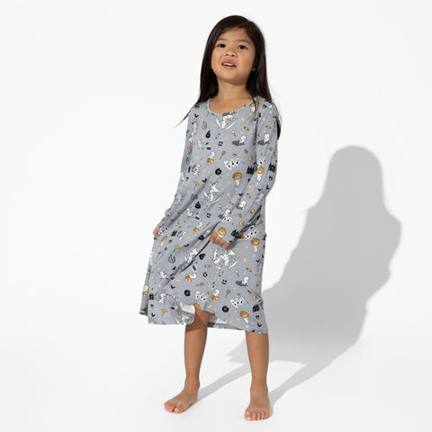 Casper Halloween Bamboo Girls Dress - Bellabu Bear