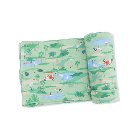 Bamboo Swaddle Blanket - Golf Oasis Animals