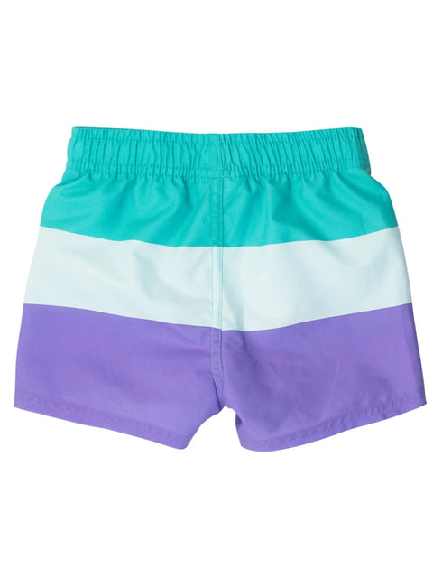 Swim Trunks - Green Purple Colorblock