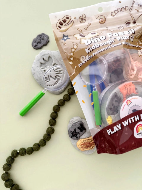 Dinosaur Fossil Dig KidDough Play Kit | Cookies & Cream Scented