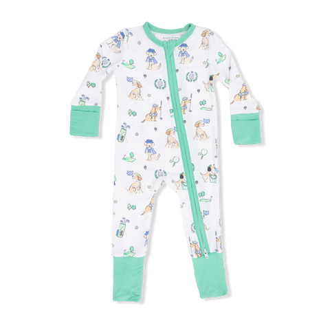 Convertible Romper - Country Club Dogs Neutral
