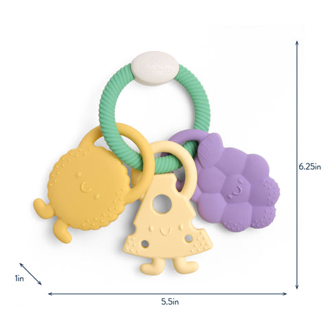 Itzy Trio™ Multi-textured Silicone Teething Ring - Charcuterie
