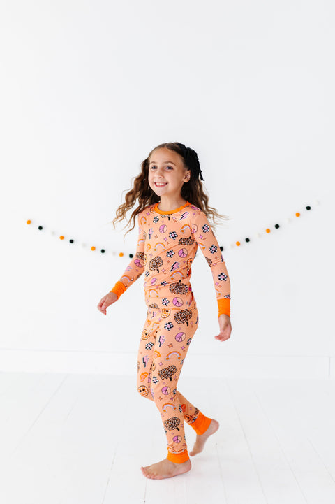 Cheetah Ghouls Kids Bamboo Pajamas - Kiki + Lulu