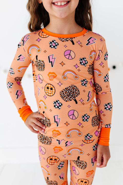 Cheetah Ghouls Kids Bamboo Pajamas - Kiki + Lulu