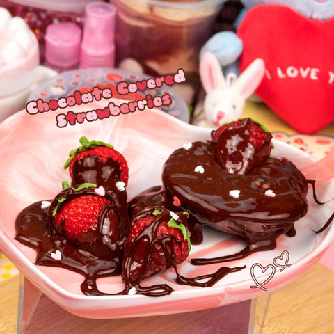Chocolate Covered Strawberries Glossy Slime - Kawaii Slime Company