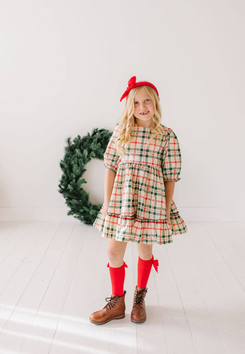 Christmas Plaid Kiki Dress - Ollie Jay