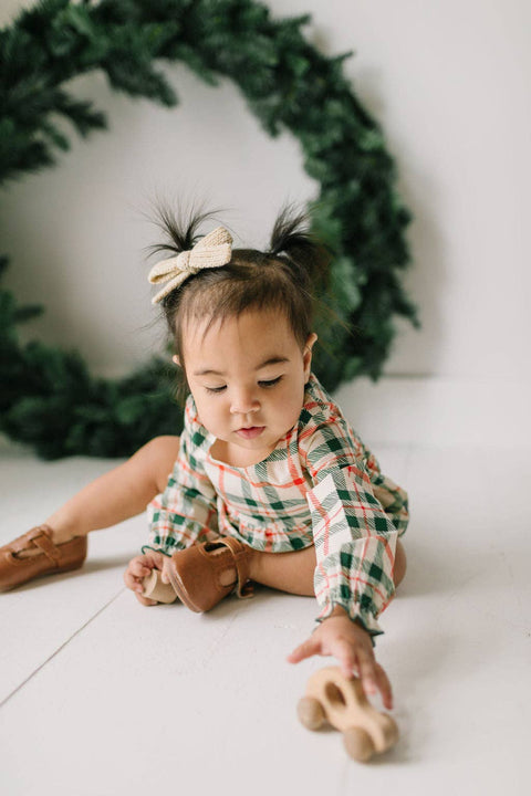 Christmas Plaid Thalia Poplin Romper - Ollie Jay