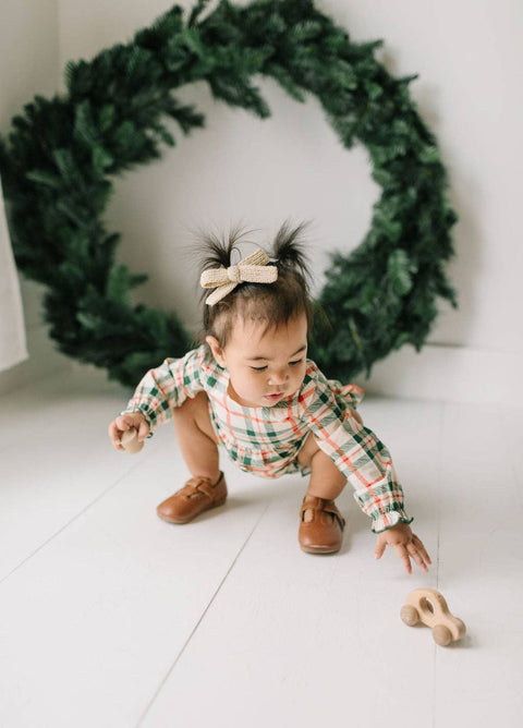 Christmas Plaid Thalia Poplin Romper - Ollie Jay