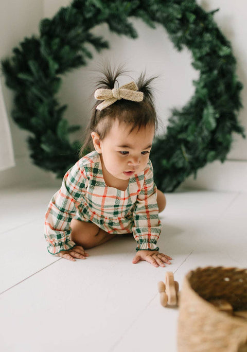 Christmas Plaid Thalia Poplin Romper - Ollie Jay