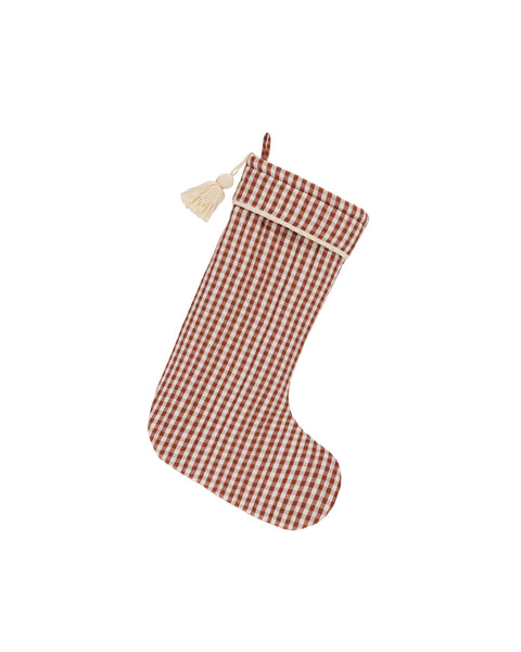 Christmas Stocking | Brick Gingham - Rylee + Cru