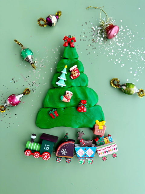 Christmas Train Play Dough Kit - Earth Grown KidDoughs