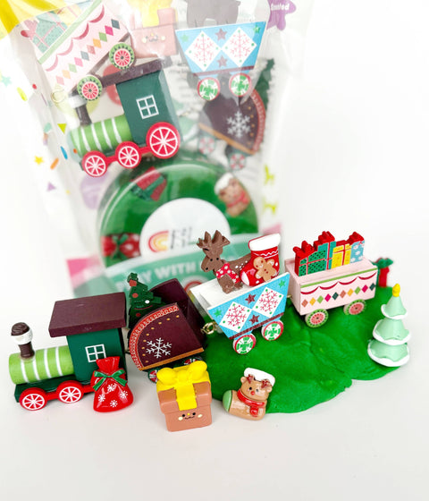 Christmas Train Play Dough Kit - Earth Grown KidDoughs