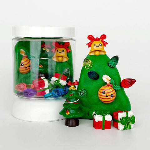 Christmas Tree Play Dough-to-Go Jar - Earth Grown KidDoughs