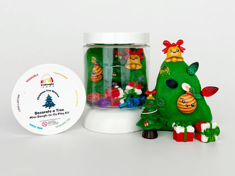 Christmas Tree Play Dough-to-Go Jar - Earth Grown KidDoughs