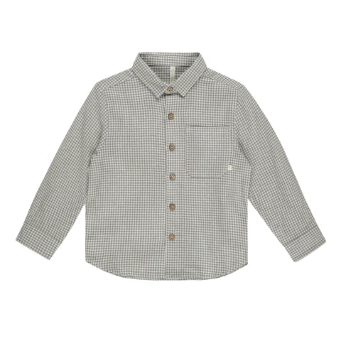 Collared Long Sleeve Shirt | Forest Gingham - Rylee + Cru