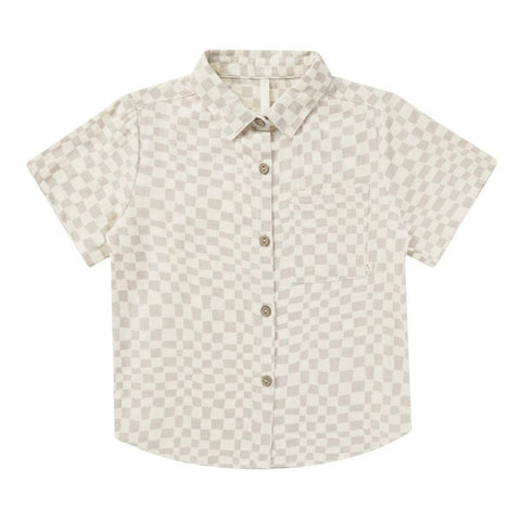 Collared Short Sleeve Shirt | Dove Check - Rylee + Cru