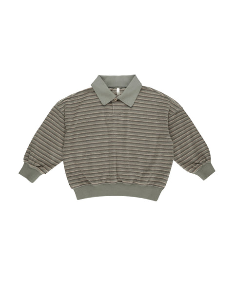 Collared Sweatshirt | Retro Stripe - Rylee + Cru