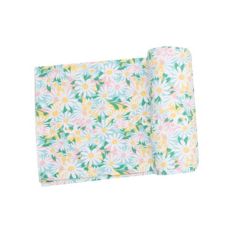 Color Fill Daisies Swaddle Blanket - Angel Dear
