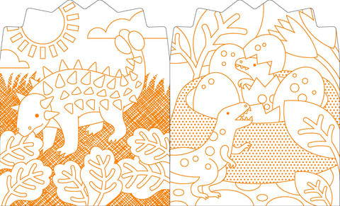 Coloring Book With Stickers: Dinosaurs - Petit Collage