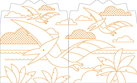 Coloring Book With Stickers: Dinosaurs - Petit Collage