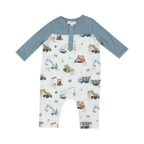 Construction Alphabet Raglan Romper - Angel Dear