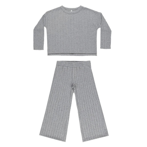 Cozy Rib Knit Set | Dusty Blue - Rylee + Cru