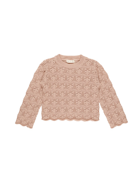 Crochet Knit Pullover | Rose - Rylee + Cru