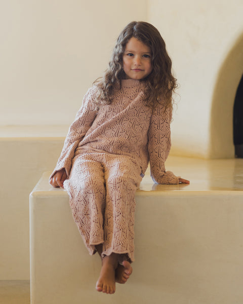 Crochet Knit Pullover | Rose - Rylee + Cru