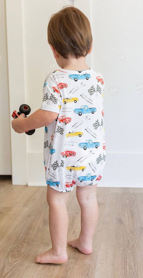 Cruisin Cars Bubble Romper - Sweet Bay Clothing