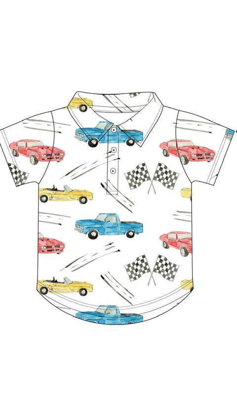 Cruisin Cars Polo Shirt - Sweet Bay Clothing