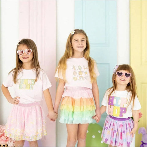 Pastel Petal Girls Tutu Skirt