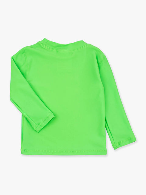 Boys Long Sleeve Rash Guard - Neon Lime