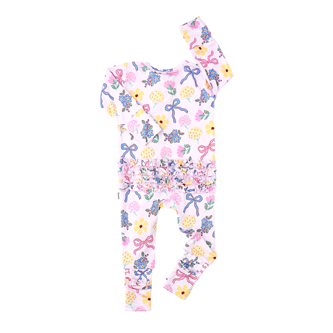 Evie Ruffle Zip Bamboo Pajama