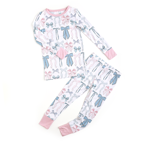 Samantha Bows Bamboo Girls Lounge Set