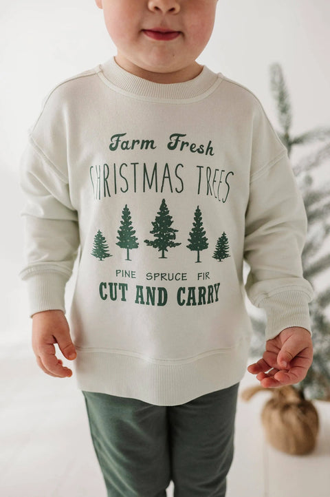 Boxy Sweatshirt - Farm Fresh Christmas Trees