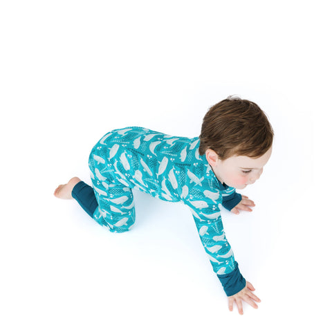 Beluga Whale Baby Bamboo Convertible Footie