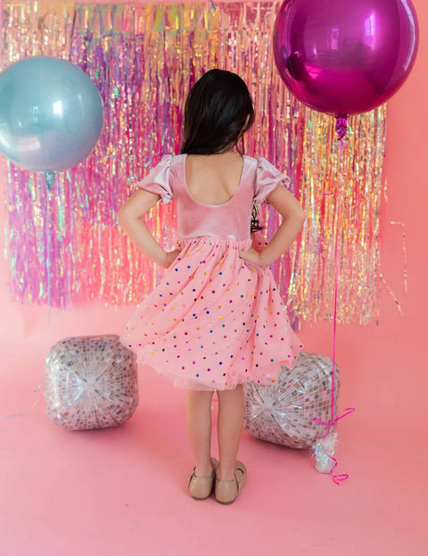 Diana Dress - Soft Pink Confetti
