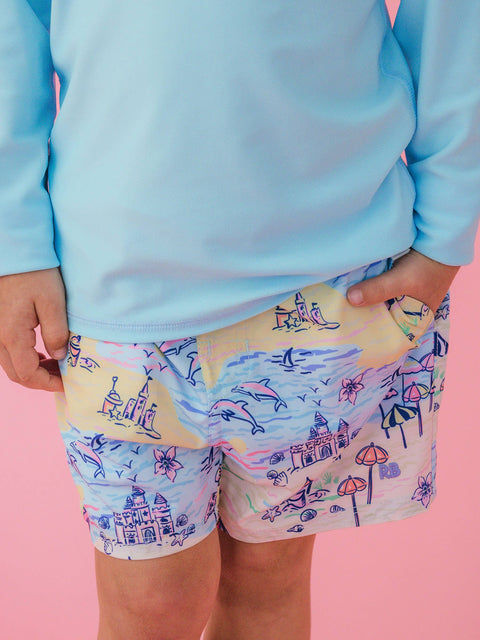 Boys Performance Hybrid Swim Trunks - Beach Day