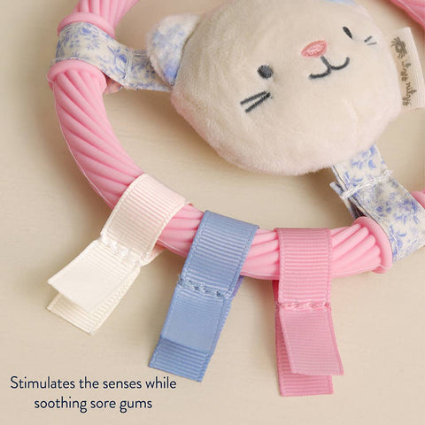 Itzy Ring Pal™ - Teething Ring with Pink Kitty