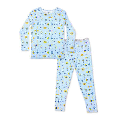 Kids Bamboo Pajama Set - The Eye Blue