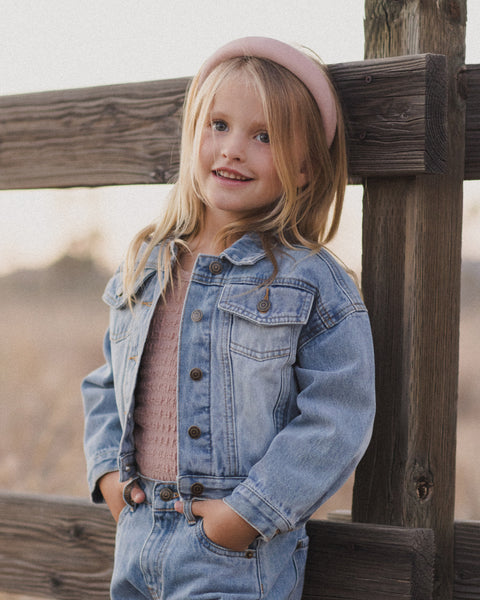 Denim Jacket | Light Washed Denim - Rylee + Cru