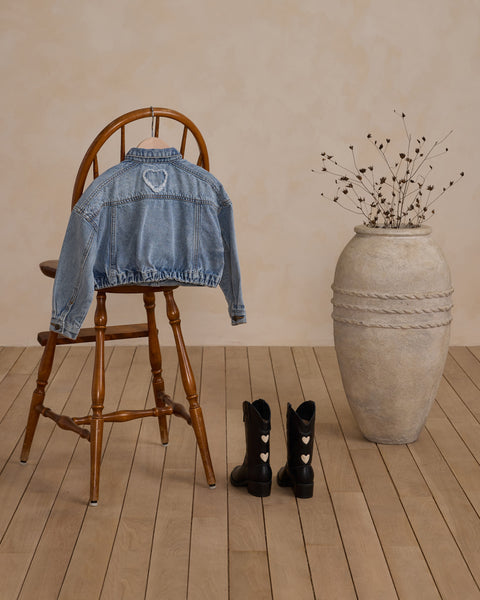 Denim Jacket | Light Washed Denim - Rylee + Cru