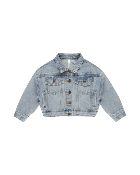 Denim Jacket | Light Washed Denim - Rylee + Cru