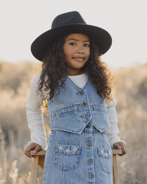 Denim Vest | Light Washed Denim - Rylee + Cru