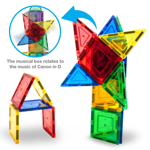 Music Box Magnetic Tile Building Set (20 Pieces)