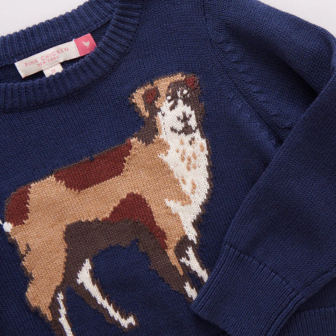 Boys Oliver Sweater - Happy Dog